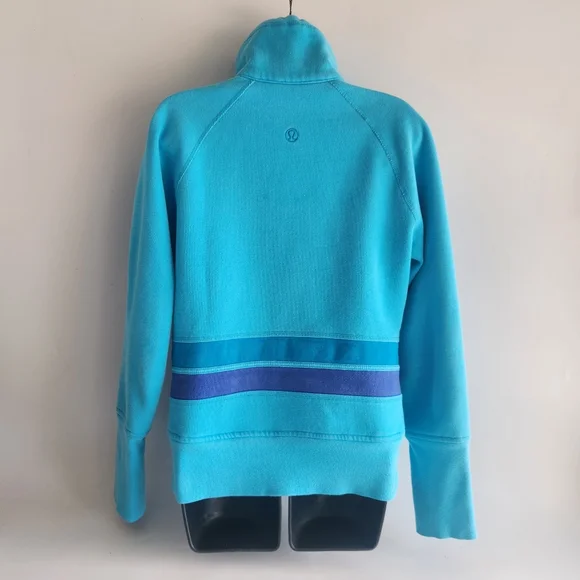 Lululemon Athletica Full Zip Jacket in Scuba Blue Size 10 - Picture 9 of 16